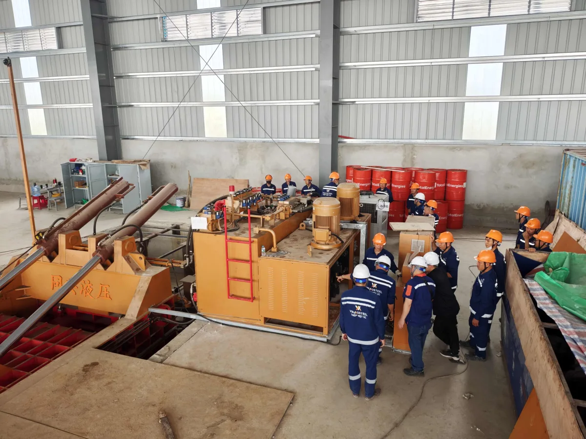 Three 500T Double Main Cylinder Balers Commissioned in Vietnam image 6