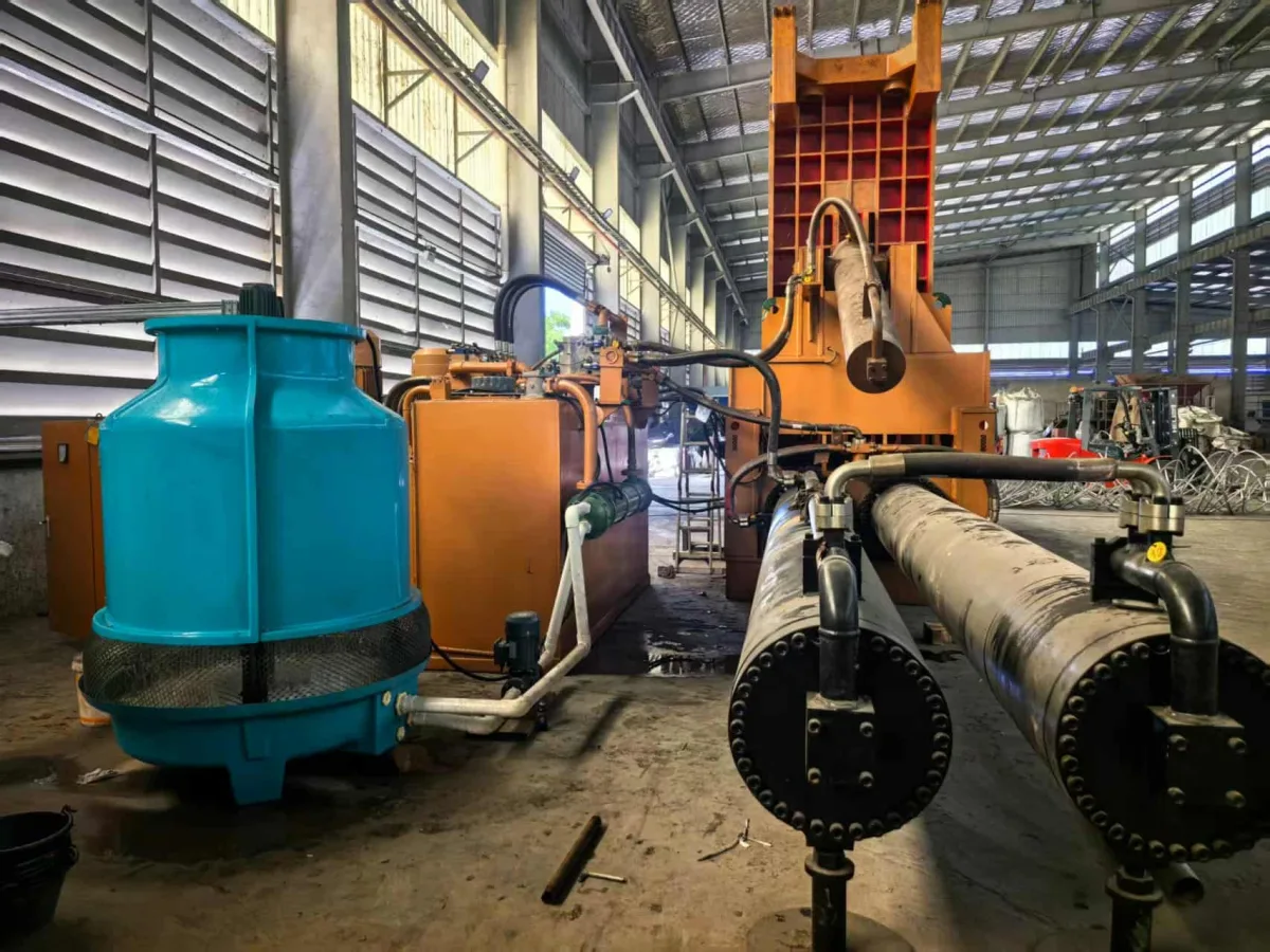 670T Horizontal Metal Baling Machine Commissioned in Thailand image 7