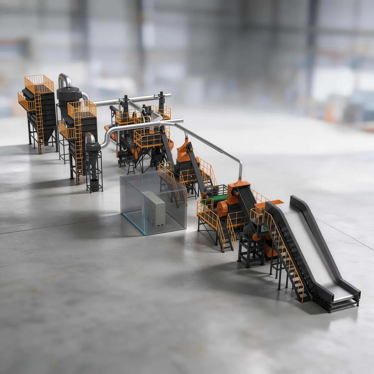 Turnkey Intelligent Scrap Tire Shredding & Sorting System