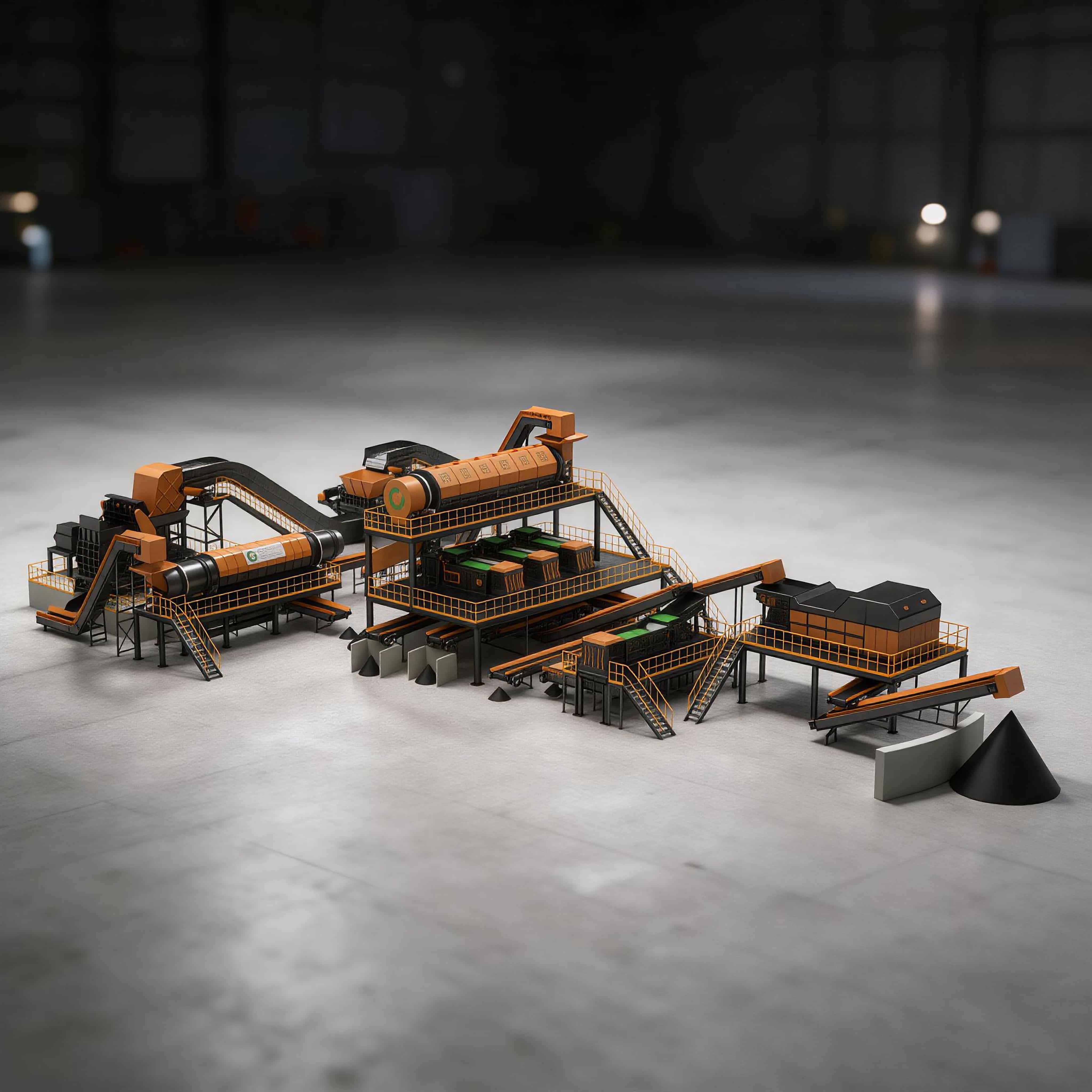 Electronic waste disassembling & shredding & separating solutions